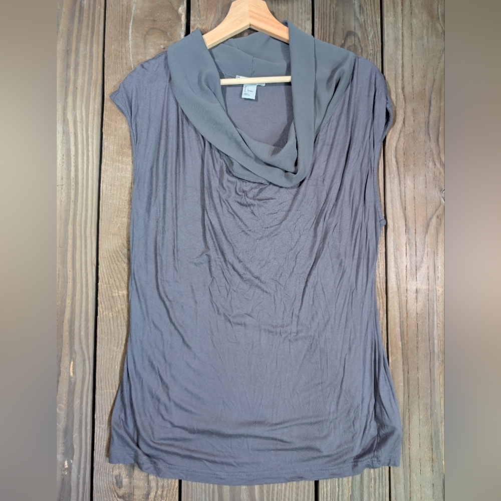 H&M Gray Cowl Neck Blouse